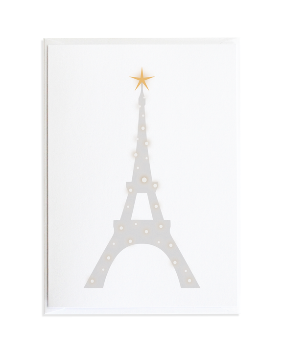 Eiffel Tower Christmas Card